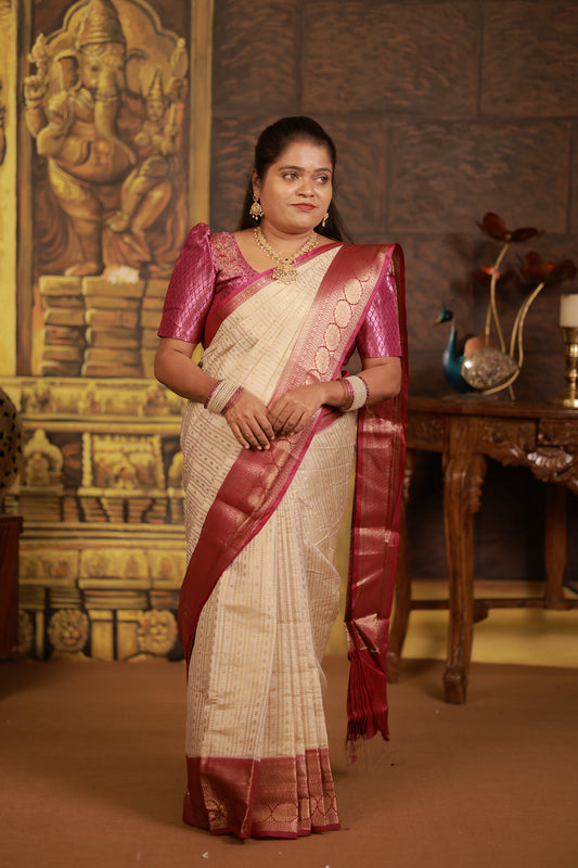 KATTAN SILK SAREE (WHI)