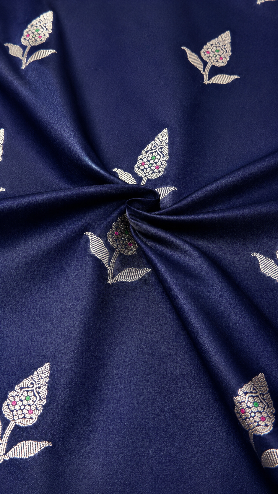 WARM SILK SAREE ( NAVY BLUE )