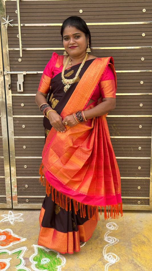 PREMIUM KANCHI SILK SAREE (br)
