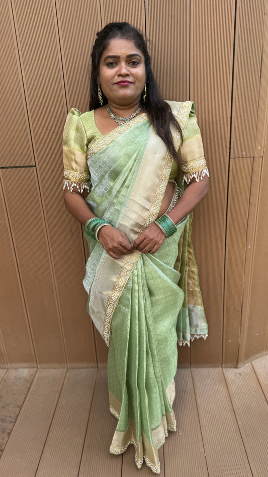 Katan Silk Saree with Full Work Designers