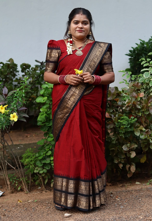 Kanchi Chettinad Cotton Saree