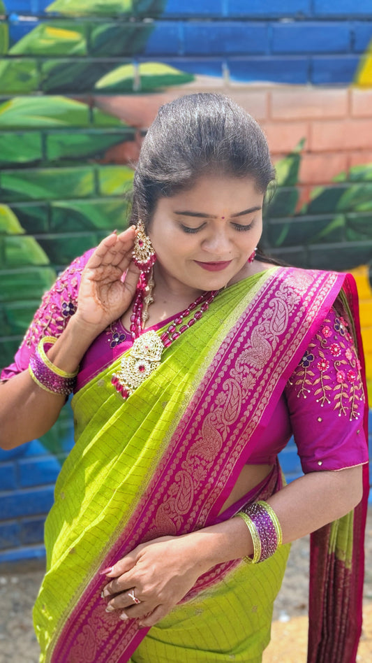 WARM SILK SAREE VAIRA OOSI PATTERN