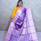 Dreamy Lavender Silk Saree with Contrast Border & Brocade Blouse