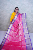 Elegant Pink & Purple Silk Saree with Brocade Blouse
