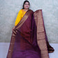 Regal Maroon Warm warm Silk Saree with Golden Border & Brocade Blouse