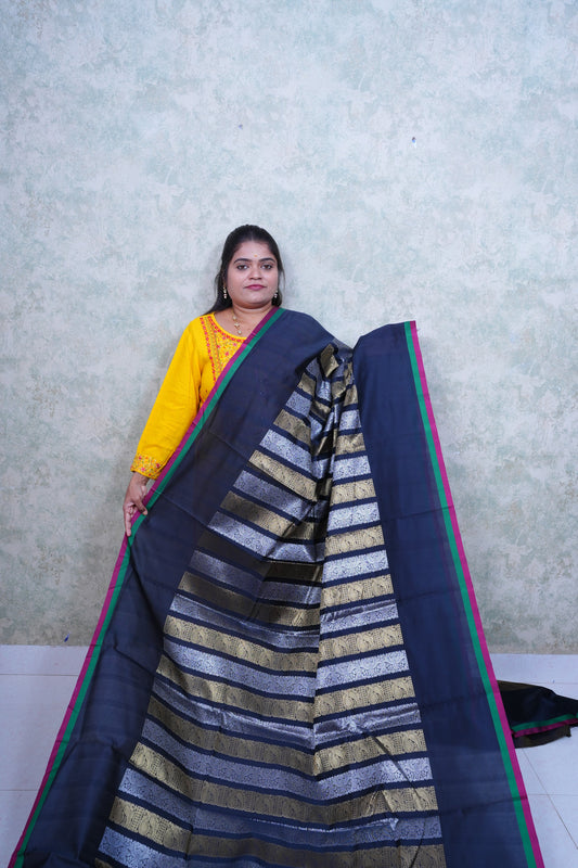 Classic Katan Silk Saree in Captivating Blue