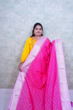 Radiant Dark Pink Warm Silk Saree & Brocade Blouse