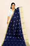 WARM SILK SAREE ( NAVY BLUE )