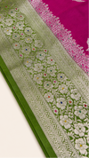WARM SILK SAREE ( PINK/ GREEN)