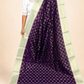 WARM SILK SAREE (Deep purple/ Pista green)
