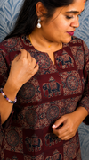 ✨ AVAASA KALAMKARI SIDE CUT KURTI  ( M to XXL )