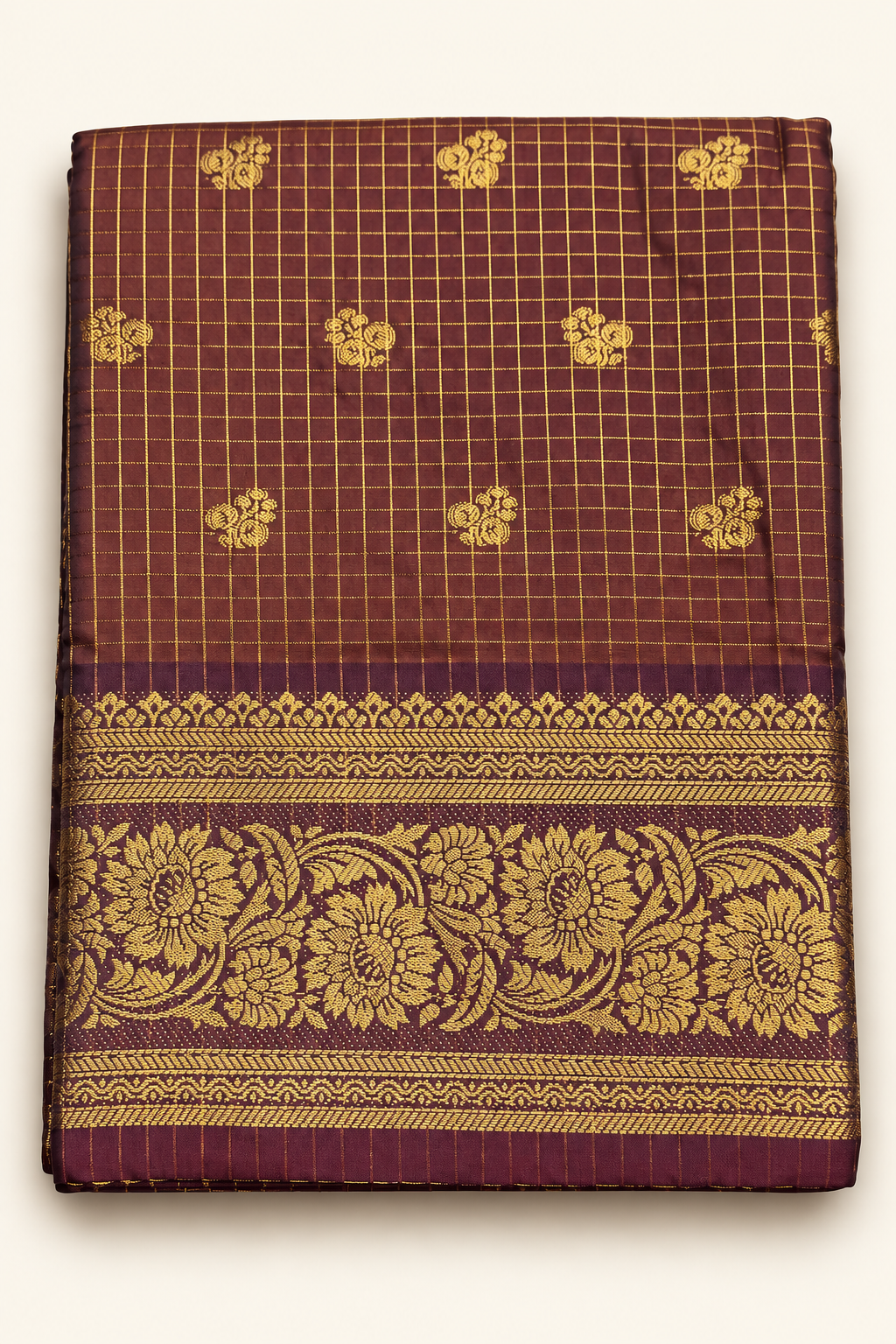 KANCHI SILK SAREE ( checked)