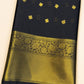 KATTAN SILK SAREE( YELLOW WITH BLACK)