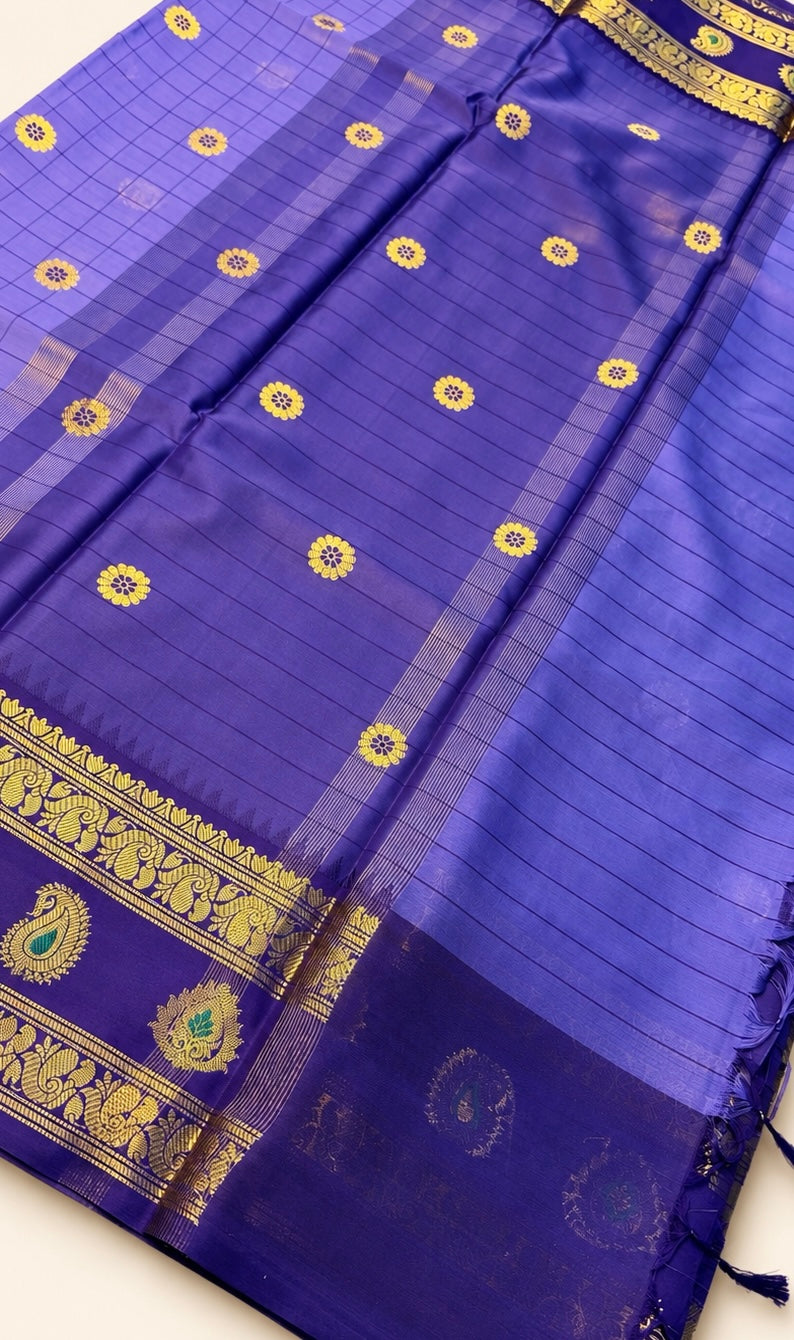 BANARASI SOFT SILK SAREE ( Purple)