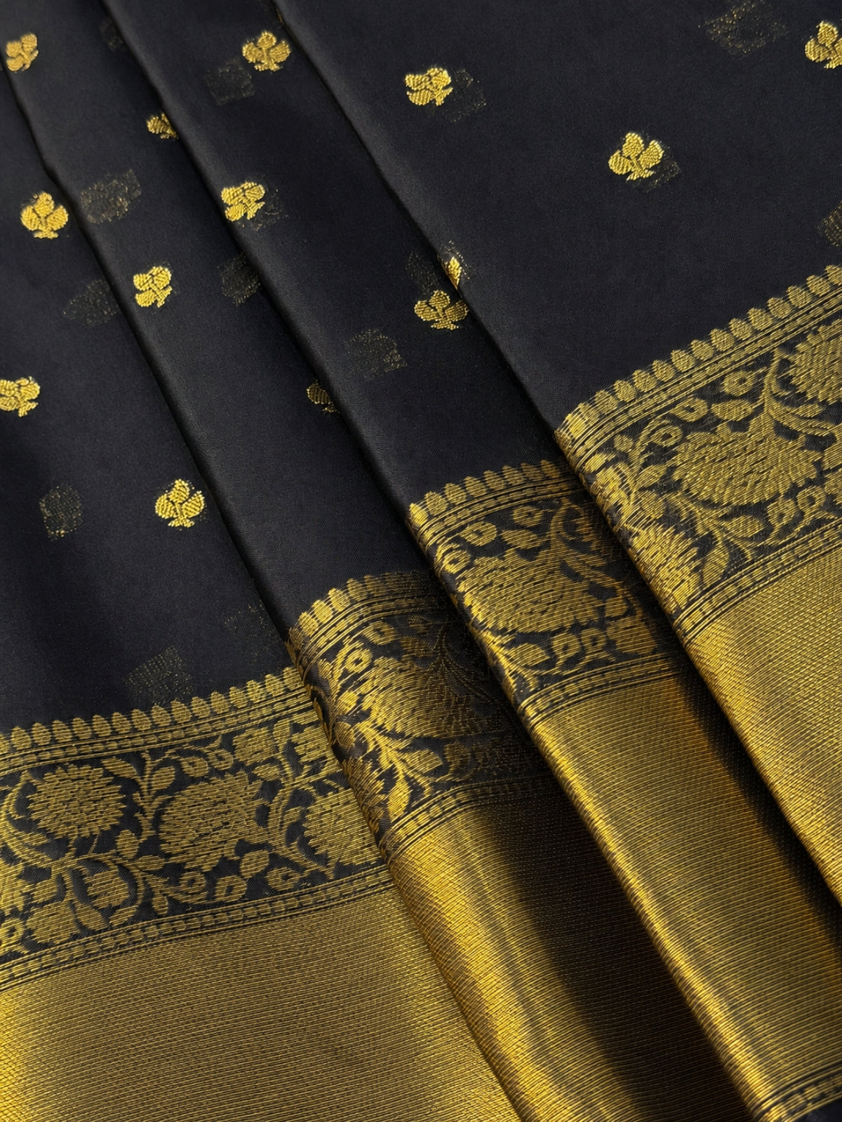 KATTAN SILK SAREE( YELLOW WITH BLACK)