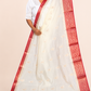 WARM SILK SAREE ( CR/RED)