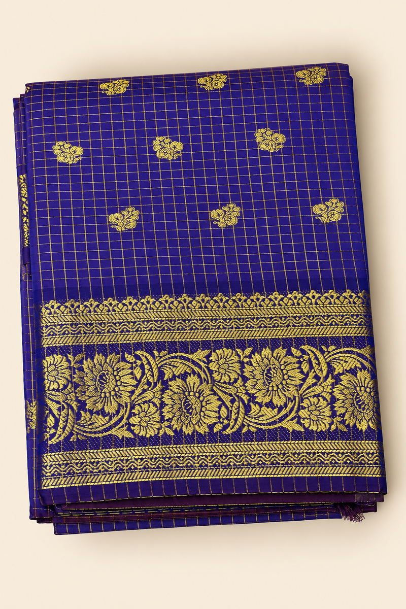 KANCHI SILK SAREE ( checked)