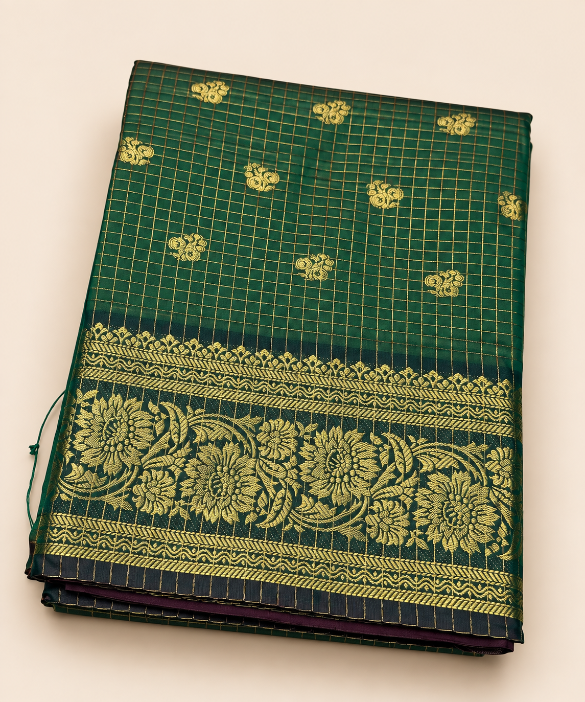 KANCHI SILK SAREE ( checked)