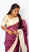 WARM SILK SAREE ( mauve pink )