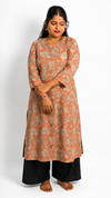 ✨ AVAASA KALAMKARI SIDE CUT KURTI  ( M to XXL )