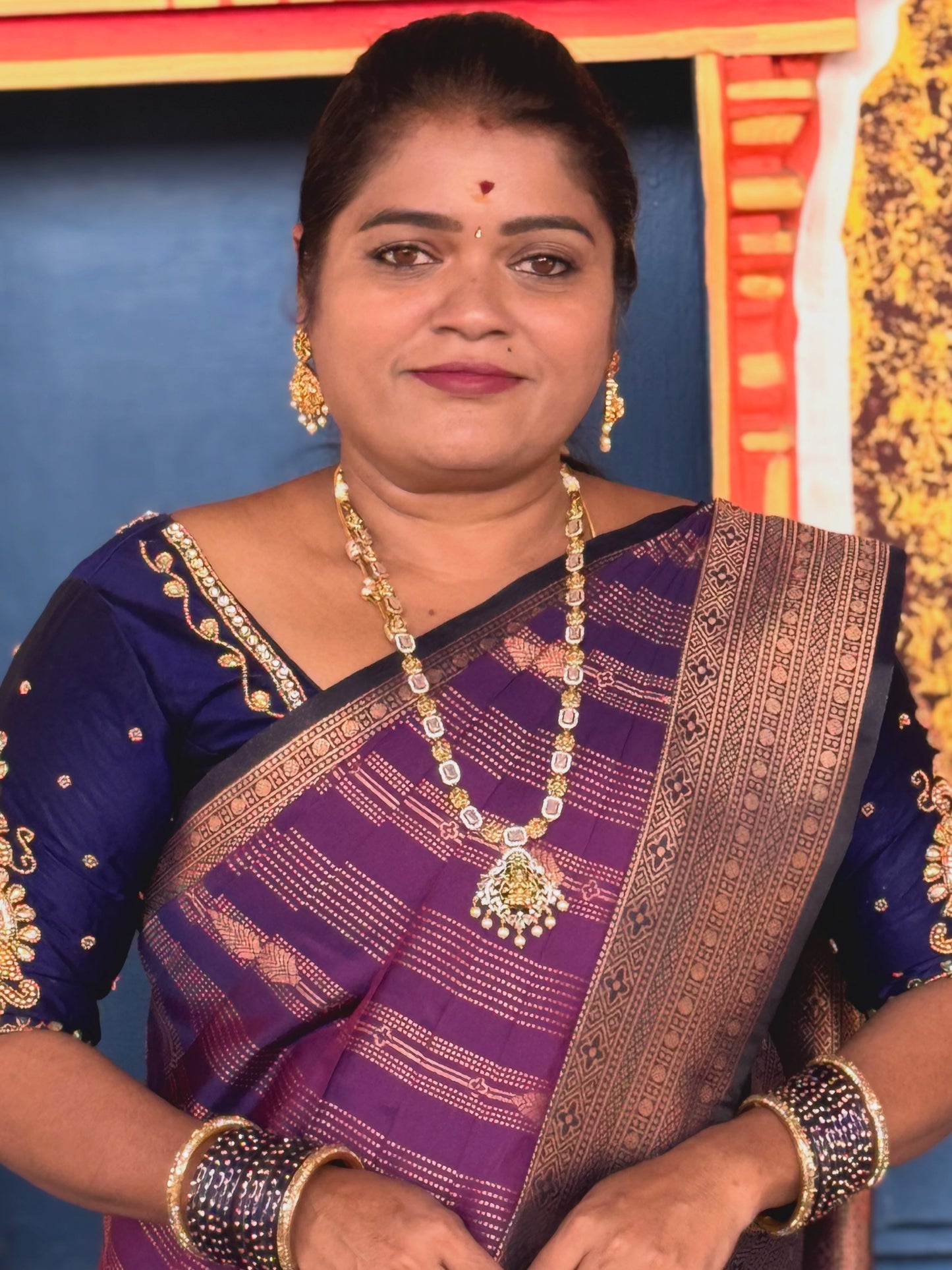 KANCHI SOFT SILK SAREE ( Dark pur)