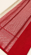 WARM SILK SAREE ( CR/RED)