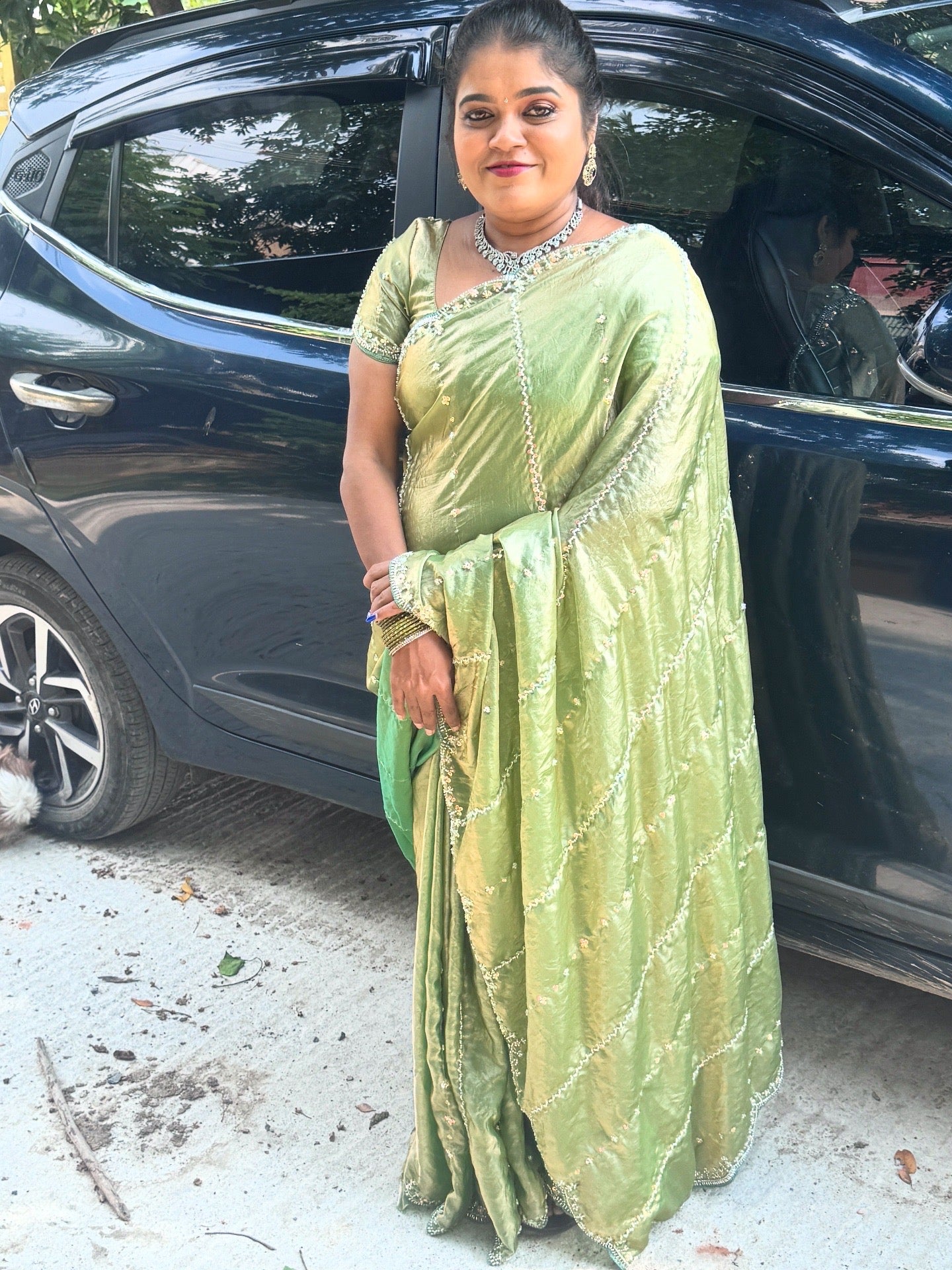 Space silk saree