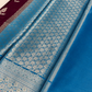 WARM SILK SAREE ( MARRON/ BLUE)
