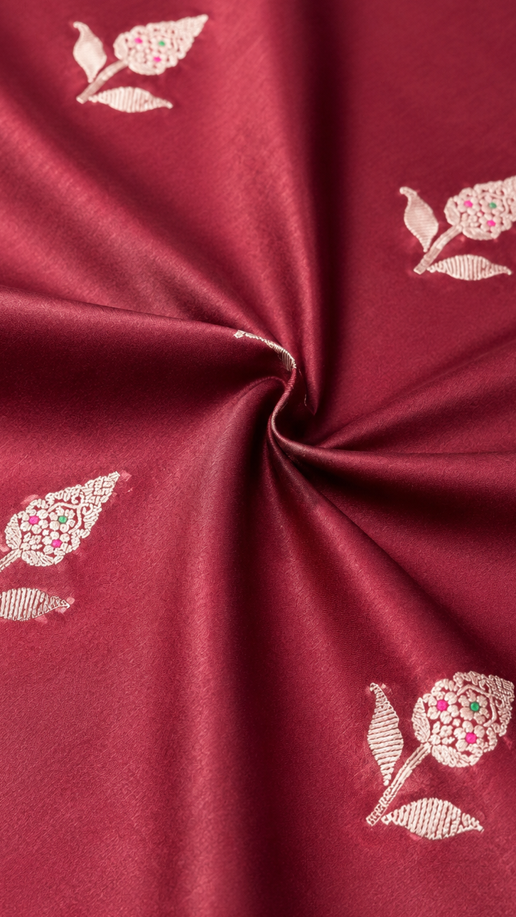 WARM SILK SAREE ( MAROON/ PINK)