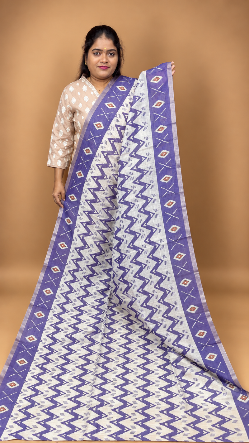 LINEN COTTON SAREE - 3