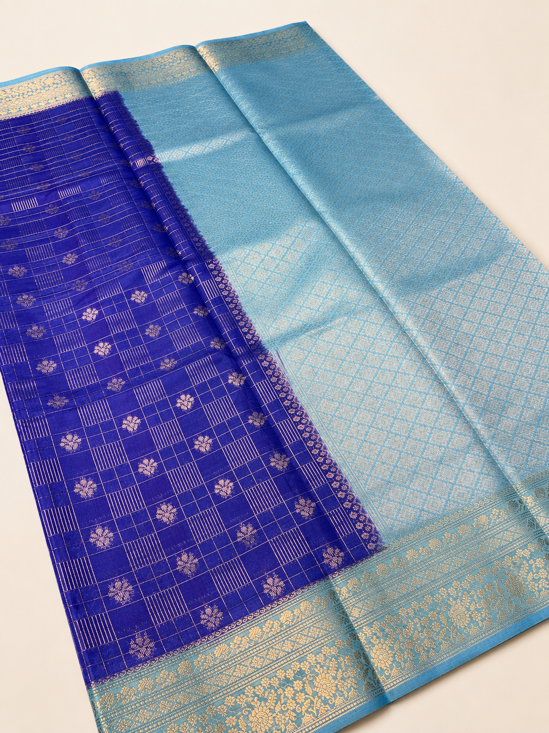 WARM SILK SAREE (blue)