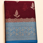 WARM SILK SAREE ( MARRON/ BLUE)