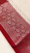 WARM SILK SAREE ( CR/RED)
