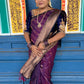 KANCHI SOFT SILK SAREE ( Dark pur)