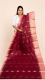 WARM SILK SAREE ( MAROON/ PINK)