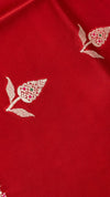 WARM SILK SAREE ( RED / PISTA GREEN )