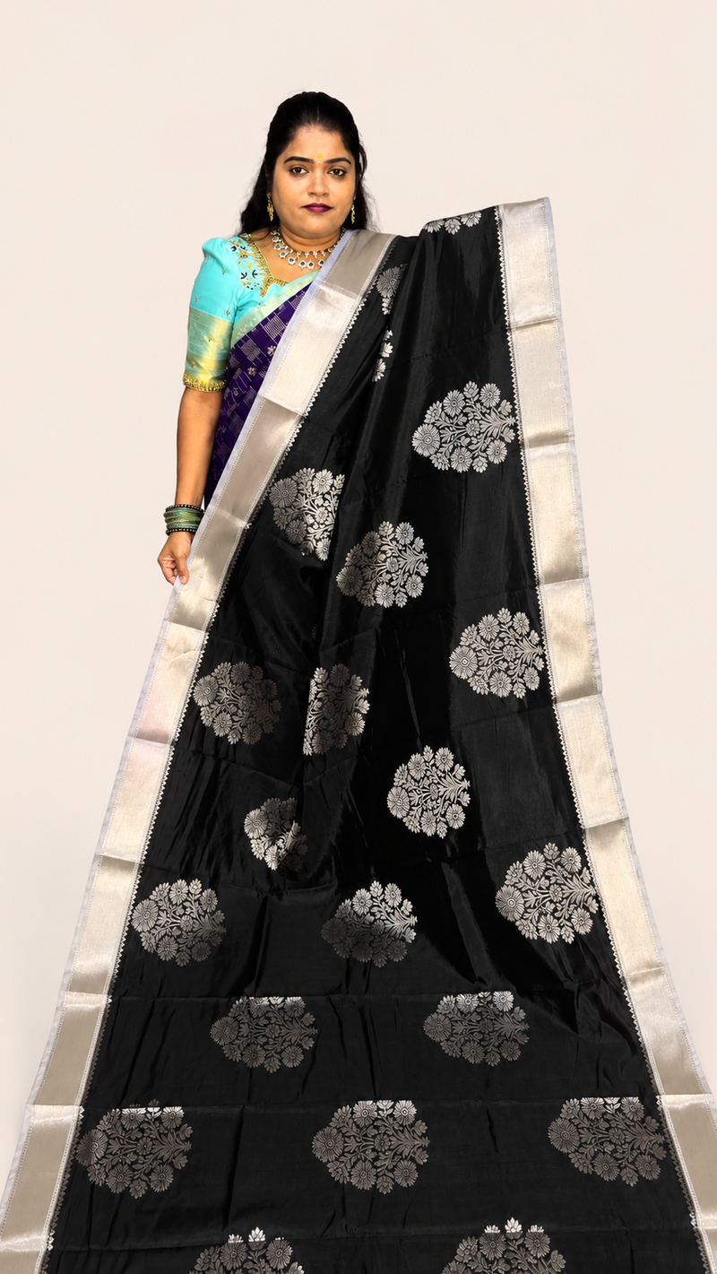 BANARASI SOFT SILK ( BLACK)