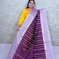 Regal Kattan Purple Silk Saree with Stripes & Brocade Blouse