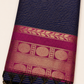 Kalyani Cotton saree ( NAVY  BLUE CHECKED)
