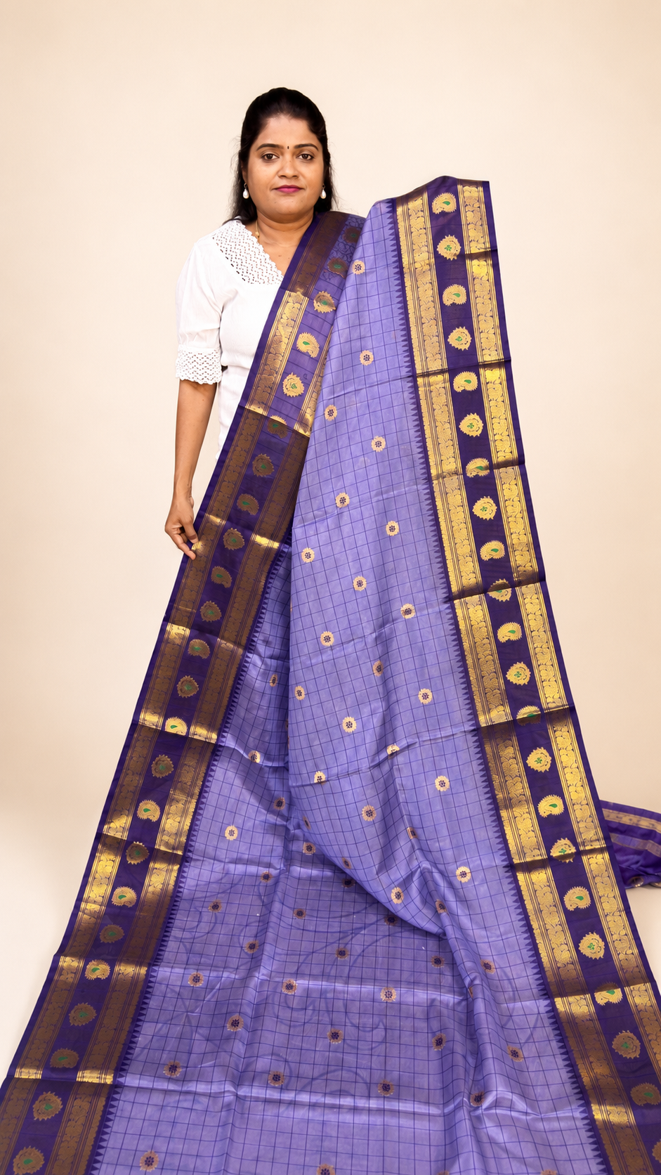 BANARASI SOFT SILK SAREE ( Purple)