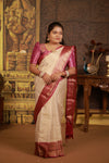 WARM SILK SAREE (WHI)