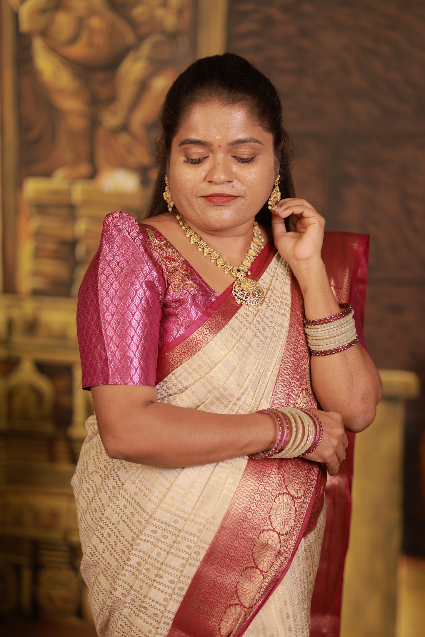 KATTAN SILK SAREE (WHI)
