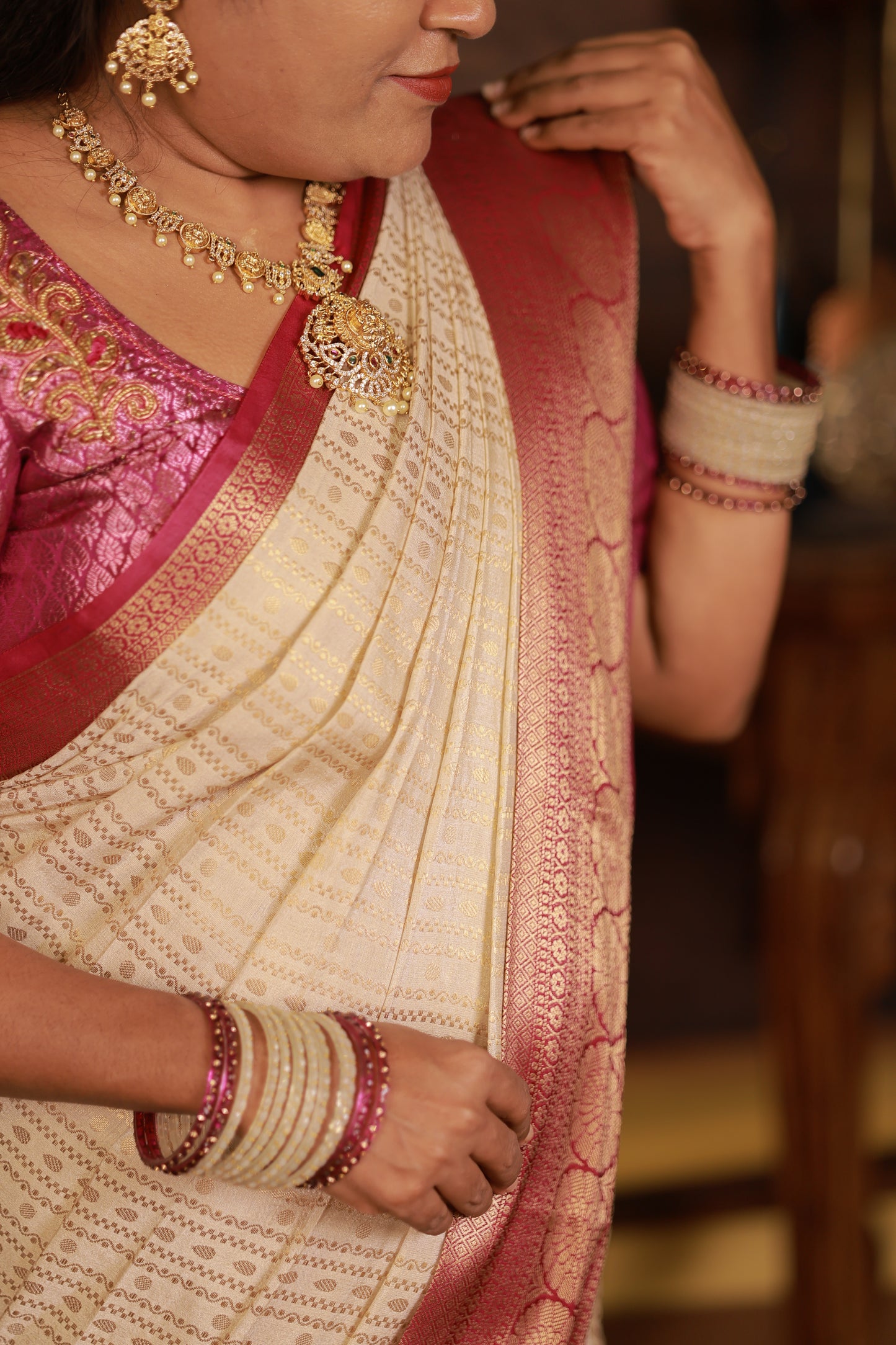 KATTAN SILK SAREE (WHI)