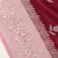 WARM SILK SAREE ( MAROON/ PINK)