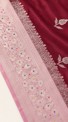WARM SILK SAREE ( MAROON/ PINK)