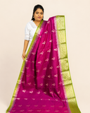 WARM SILK SAREE ( PINK/ GREEN)