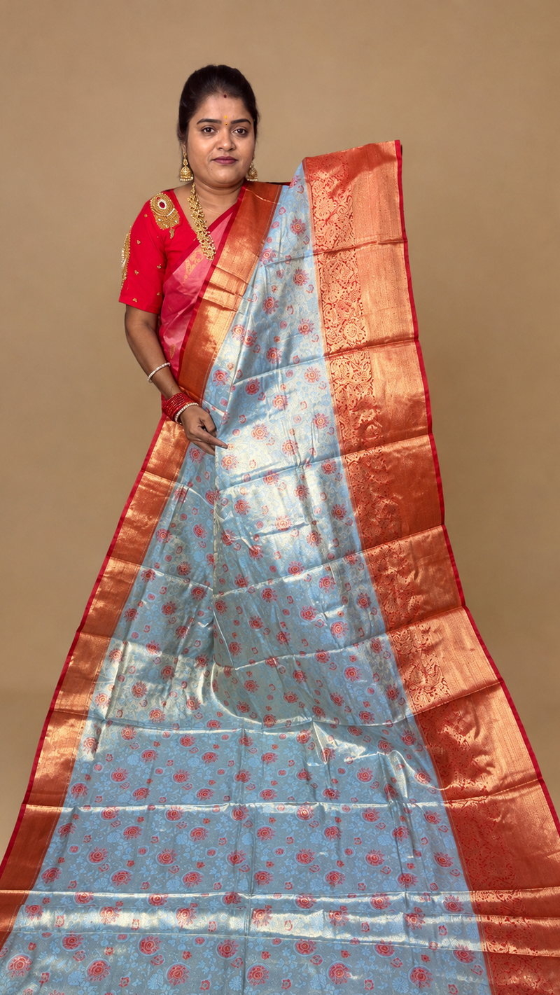 BRIDAL TISSUE SILK SAREE (Copy)