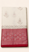 WARM SILK SAREE ( CR/RED)