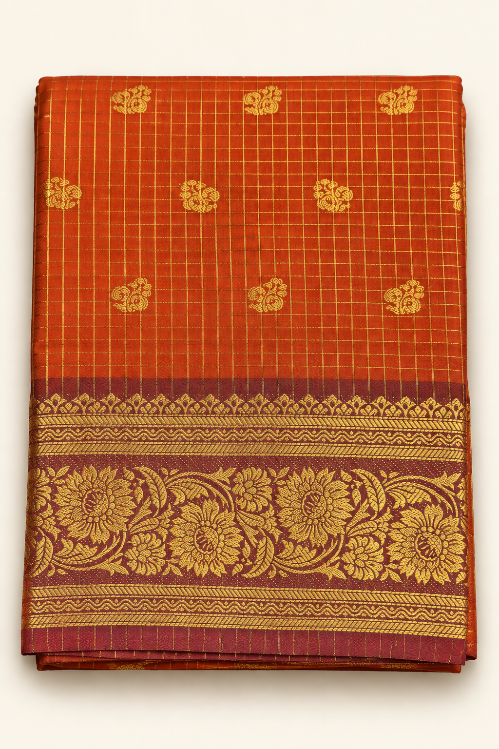 KANCHI SILK SAREE ( checked)