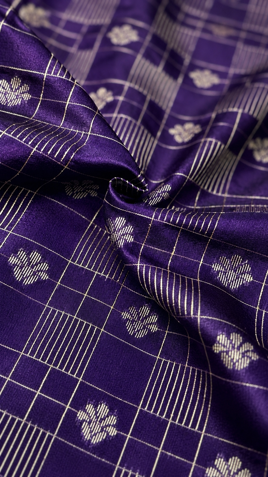 WARM SILK SAREE (Deep purple/ Pista green)